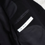 ジョンローレンスサリバン ベロア襟 アンゴラ ウール チェスターコート ブラック