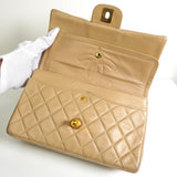 シャネル ココマーク マトラッセ23 ターンロック ラムスキン ダブルフラップ チェーン 2way ショルダーバッグ ベージュ 1番台6桁 - NEWSED