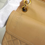 シャネル ココマーク マトラッセ23 ターンロック ラムスキン ダブルフラップ チェーン 2way ショルダーバッグ ベージュ 1番台6桁 - NEWSED