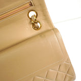 シャネル ココマーク マトラッセ23 ターンロック ラムスキン ダブルフラップ チェーン 2way ショルダーバッグ ベージュ 1番台6桁 - NEWSED