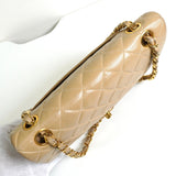 シャネル ココマーク マトラッセ23 ターンロック ラムスキン ダブルフラップ チェーン 2way ショルダーバッグ ベージュ 1番台6桁 - NEWSED