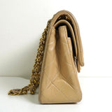 シャネル ココマーク マトラッセ23 ターンロック ラムスキン ダブルフラップ チェーン 2way ショルダーバッグ ベージュ 1番台6桁 - NEWSED