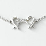 ティファニー ダイヤモンド ダブル ラビングハート ブレスレット シルバー925 レディース