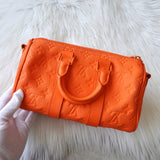 ルイヴィトン モノグラム キーポル バンドリエール25 トリヨンレザー 2way ミニボストンバッグ ハンドバッグ ショルダーバッグ オレンジ - NEWSED