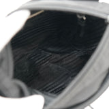 プラダ トライアングルロゴ テスート / レザー ショルダーバッグ ブラック