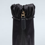 シャネル 25AW ギャザーサテン ココマーク アンクルブーツ ブラック 37 1/2C / 24.0〜24.5cm 未使用品 - NEWSED