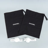 シャネル 25AW ギャザーサテン ココマーク アンクルブーツ ブラック 37 1/2C / 24.0〜24.5cm 未使用品 - NEWSED