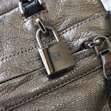 ロエベ ローラ26 レザー ハンドバッグ メタリック シャンパンゴールド - NEWSED