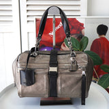 ロエベ ローラ26 レザー ハンドバッグ メタリック シャンパンゴールド - NEWSED