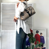 ロエベ ローラ26 レザー ハンドバッグ メタリック シャンパンゴールド - NEWSED