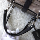 ロエベ ローラ26 レザー ハンドバッグ メタリック シャンパンゴールド - NEWSED