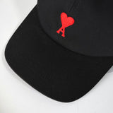 アミパリ アミ パリス ハートロゴ キャップ ブラック