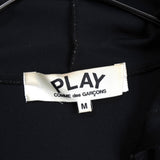 プレイ コム デ ギャルソン ハートロゴ ジップアップ パーカー ブラック
