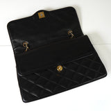 シャネル パリ限定 ココマーク ターンロック マトラッセ ラムスキン ダブルフラップ チェーンショルダーバッグ ブラック 2番台7桁 - NEWSED