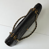 シャネル パリ限定 ココマーク ターンロック マトラッセ ラムスキン ダブルフラップ チェーンショルダーバッグ ブラック 2番台7桁 - NEWSED