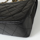 シャネル パリ限定 ココマーク ターンロック マトラッセ ラムスキン ダブルフラップ チェーンショルダーバッグ ブラック 2番台7桁 - NEWSED