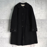 バーバリー ロンドン ノバチェック裏地 カシミア ウール ステンカラーコート レディース ブラック