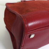 ロエベ アマソナ28 スエード レザー ハンドバッグ レッド レディース - NEWSED