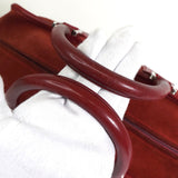 ロエベ アマソナ28 スエード レザー ハンドバッグ レッド レディース - NEWSED