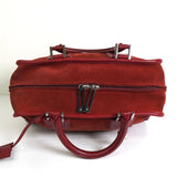 ロエベ アマソナ28 スエード レザー ハンドバッグ レッド レディース - NEWSED