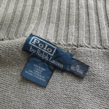 ポロ ラルフローレン ポニーロゴ ドライバーズニット グレー