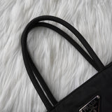 プラダ ポコノ テスート ナイロン ハンドバッグ トライアングルロゴ ブラック