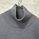 アミパリ アミ パリス ハートロゴ タートルネック ニット グレー