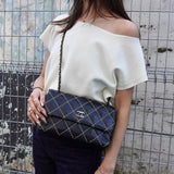 シャネル ココマーク ワイルドステッチ カーフスキン 2way チェーンショルダーバッグ ハンドバッグ ブラック