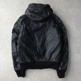 ストーンアイランド コンパスバッジ ムソラゴマータ フーデッドジャケット ブラック メンズ