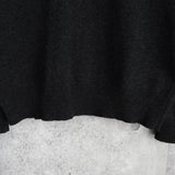 イヴサンローラン ヴィンテージ YSLロゴ ウール ニット チャコールグレー