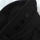 イヴ サンローラン ヴィンテージ YSLロゴ ウール Pコート ブラック