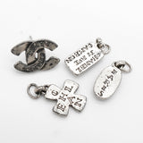 シャネル ココマーク カンボン クロス チャーム シルバー