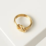 セリーヌ ダブルノット リング 指輪 GP ゴールド 15号 メンズ / レディース