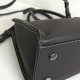 サンローラン ベイビーカバス レザー 2way ハンドバッグ ショルダーバッグ グレー