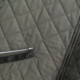 サルバトーレ フェラガモ レザー切り替え キルティングジャケット カーキ