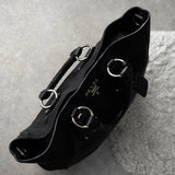 プラダ ヴィッテロダイノレザー 2way ハンドバッグ ショルダーバッグ 編み込みハンドル ブラック - NEWSED