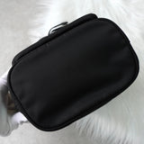 プラダ ポコノ テスート ナイロン サフィアーノ レザー 2way 巾着バッグ ショルダーバッグ トライアングルロゴ ブラック / ゴールド ギャランティーカード付き - NEWSED