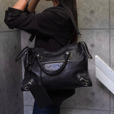 バレンシアガ ザ・シティ レザー 2way ハンドバッグ ショルダーバッグ ブラック - NEWSED