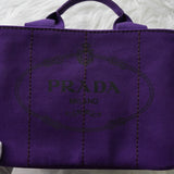 プラダ カナパ キャンバス 2way ハンドバッグ ショルダーバッグ パープル - NEWSED