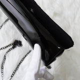 シャネル ノベルティ ココマーク パテントレザー 2way チェーン ショルダーバッグ ブラック - NEWSED