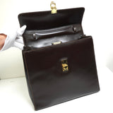 ロエベ ケリー型 自立型 2way レザー ハンドバッグ ショルダーバッグ ブラウン - NEWSED