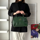 セリーヌ サークルロゴ レザー 2way ハンドバッグ ショルダーバッグ グリーン - NEWSED