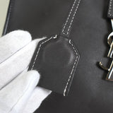 サンローラン ベイビーカバス レザー 2way ハンドバッグ ショルダーバッグ グレー - NEWSED