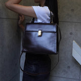 ロエベ ケリー型 自立型 2way レザー ハンドバッグ ショルダーバッグ ブラウン - NEWSED