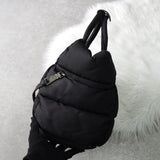 プラダ ナイロン キルティング 2way ハンドバッグ ショルダーバッグ トライアングルロゴ ブラック - NEWSED