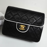 シャネル ココマーク ミニマトラッセ ターンロック ラムスキン 2way チェーン ショルダーバッグ ブラック 1番台7桁 - NEWSED