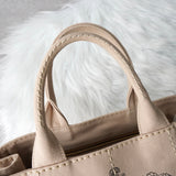 プラダ カナパ キャンバス 2way ハンドバッグ ショルダーバッグ ベージュ ギャランティーカード付き - NEWSED