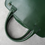 セリーヌ サークルロゴ レザー 2way ハンドバッグ ショルダーバッグ グリーン - NEWSED