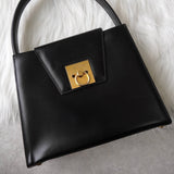 セリーヌ ガンチーニ金具 レザー 2way ショルダーバッグ ハンドバッグ ブラック - NEWSED