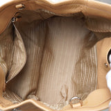 プラダ ヴィッテロダイレザー 2way ハンドバッグ ショルダーバッグ 肩掛け ベージュ - NEWSED